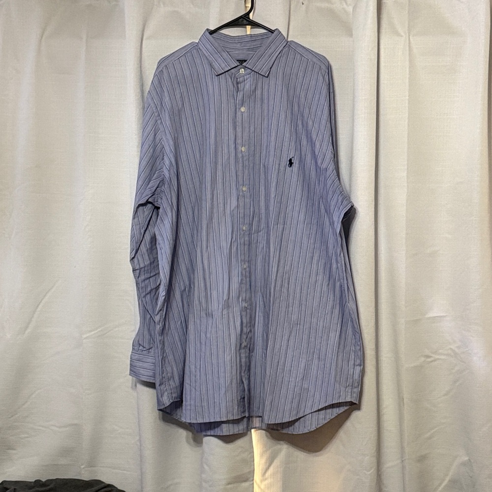 Ralph Lauren Men's Blue Pinstripe Shirt
